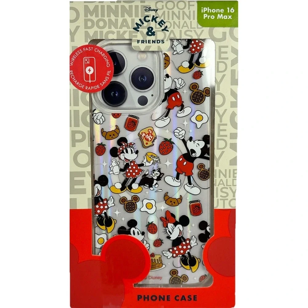 Disney Mickey Minnie Friends iPhone 16 Pro Max Case Wireless Charging